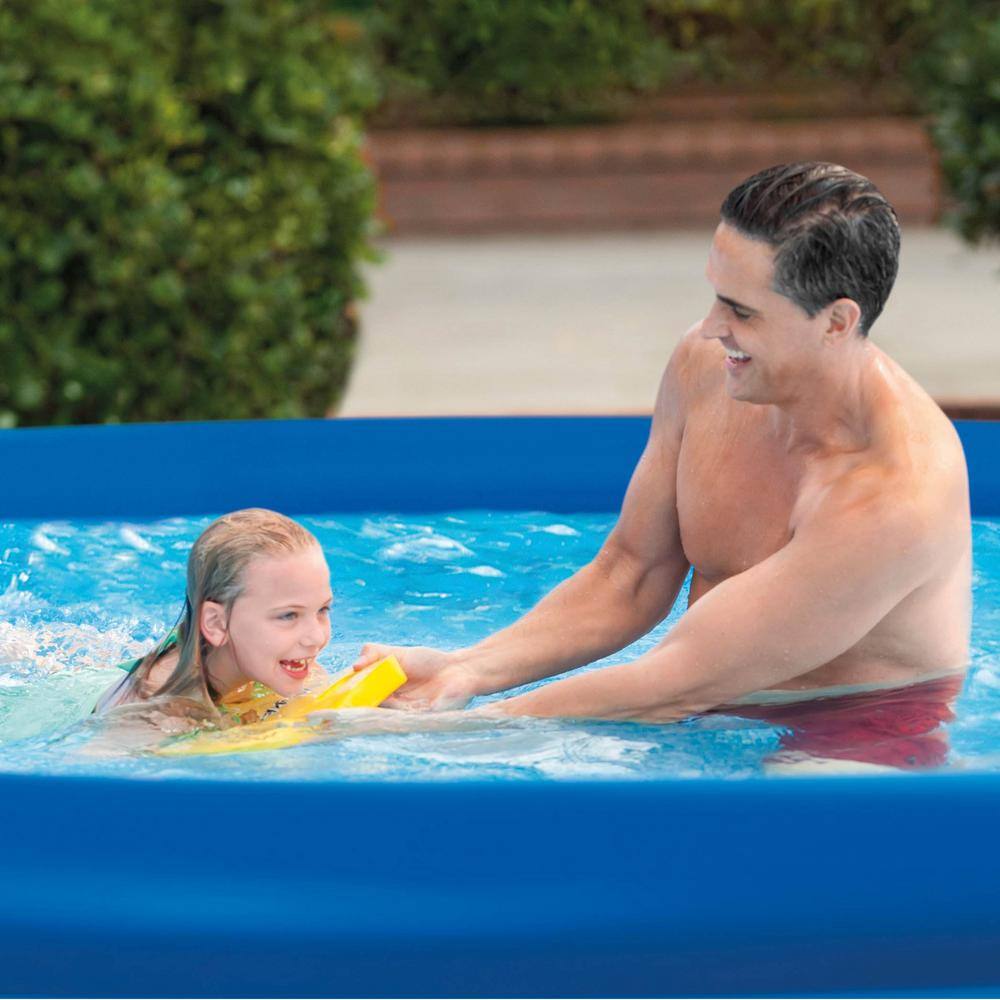 Intex 15' Blue Round Above Ground Pool with Filter Pump and Cover
