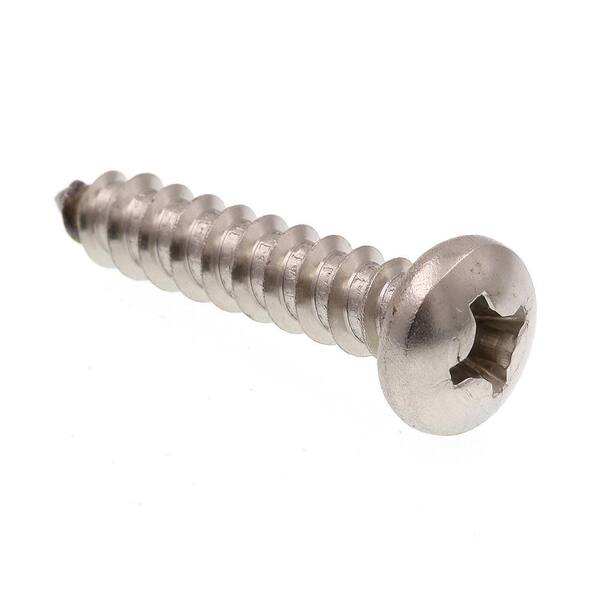 Prime-Line #14 X 1-1/4 in. Grade 18-8 Stainless Steel Phillips Drive Pan Head Self-Tapping Sheet Metal Screws (100-Pack)