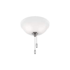 3-Light White Ceiling Fan Bowl LED Light Kit