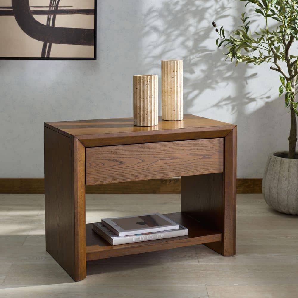 UPC 198162361623 - Darnell Medium Oak 1 Drawer Nightstand | upcitemdb.com