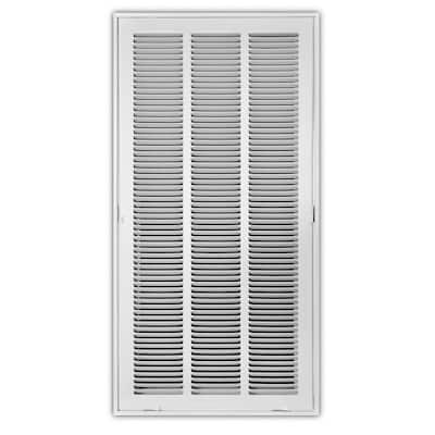 14 in. x 30 in. Steel Return Air Filter Grille in White