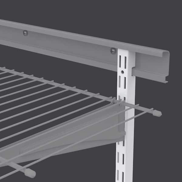Shelf Track 60 in. x 1 in. White Standard Contractor Pack (6-Pieces)