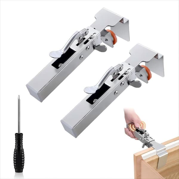 2-Pack Stainless Steel Adjustable Drawer Fixing Clamp, Drawer Face Clamp for Quick, Easy Installation of Drawer Fronts