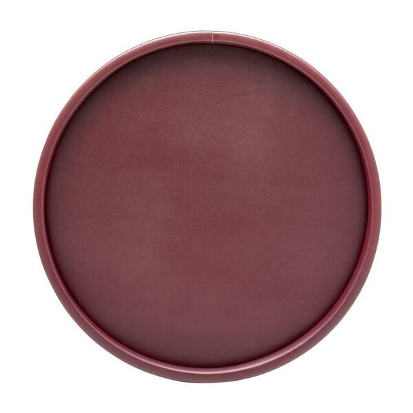 Kraftware SoHo Claret Leatherette Deluxe 14 in. Serving Tray