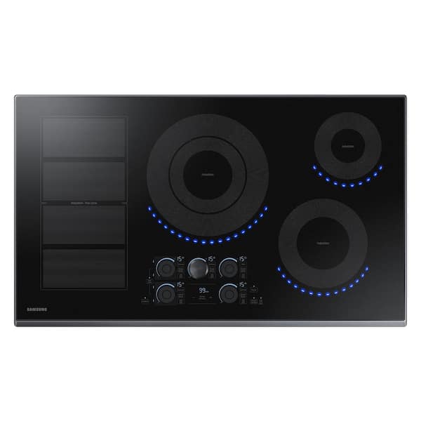 Samsung 36 in. Induction Cooktop with Fingerprint Resistant Black Stainless Trim with 5 Elements and Flex Zone Element