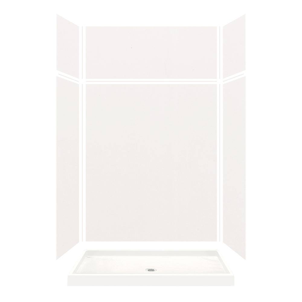 Expressions 32 in. x 60 in. x 96 in. Shower Kit with Extension and Center Drain in White price history on PriceWatchPro