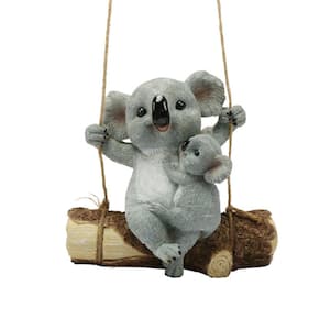 Cute Koala Simulation Decoration, Mother And Child Swinging Animal Figurine Sculpture Ornaments  (1-pack)