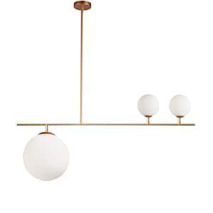 Orion 3-Light Gold Pendant with Glass Shades