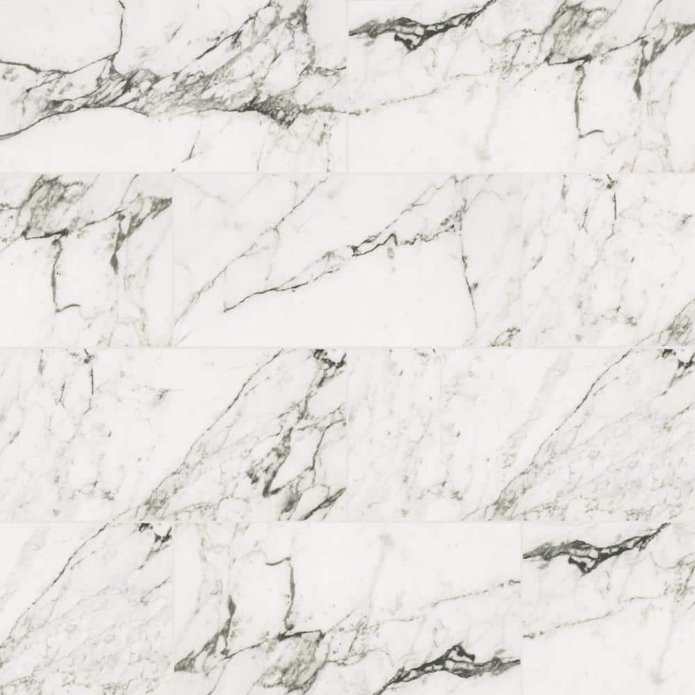 MSI Donatello 16 in. x 32 in. Polished Porcelain Marble Look Floor and ...