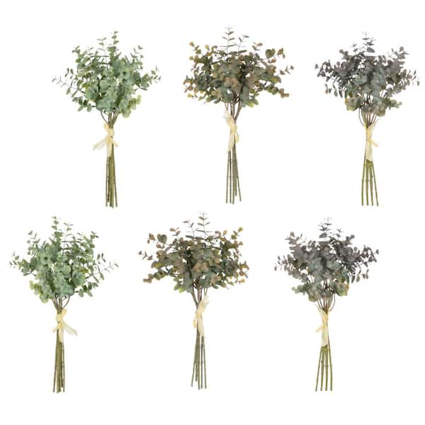 SULLIVANS 15 in. Artificial Eucalyptus Bush Set of 6