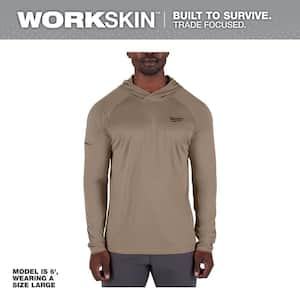 Men's WORKSKIN Sandstone Small Hooded Sun Shirt