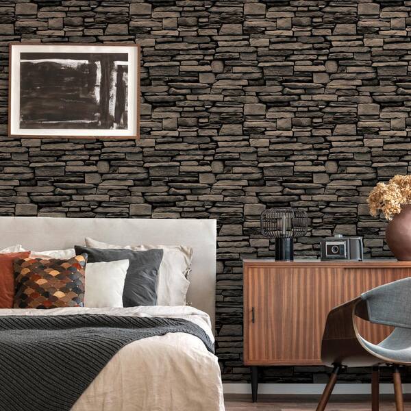 Tempaper Stone Slate Removable Peel and Stick Wallpaper (Covered 28 sq. ft.) HD15017 - The Home Depot Tempaper Stone Slate Removable Peel and Stick Wallpaper (Covered 28 sq. ft.) HD15017 - The Home Depot