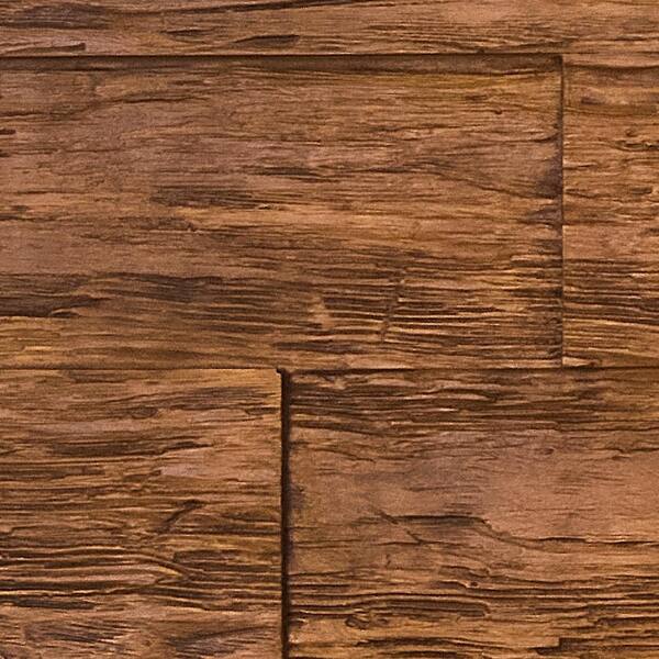 Superior Building Supplies Superior Time Weathered 10 in. x 10 in. Faux Rustic Panel Siding Sample Custom Walnut