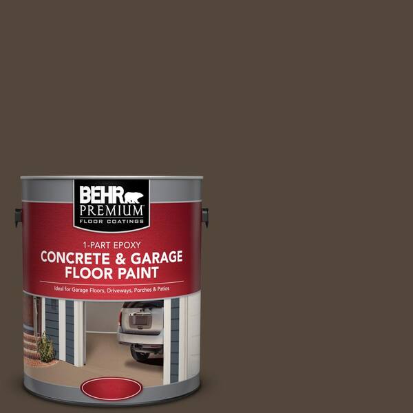 BEHR Premium 1 gal. #N210-7 Havana Coffee 1-Part Epoxy Satin Interior/Exterior Concrete and Garage Floor Paint