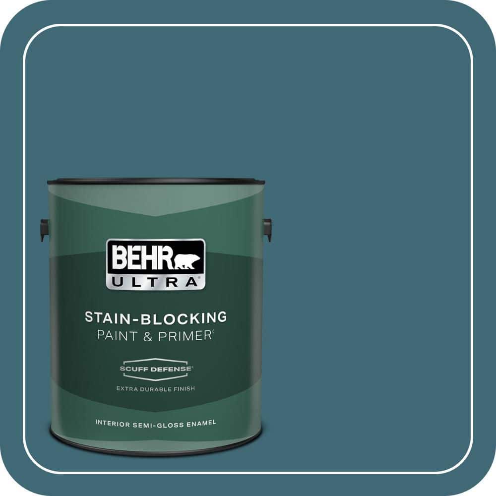 1 gal. #PMD-45 Teal Mosaic Extra Durable Semi-Gloss Enamel Interior Paint & Primer price history on PriceWatchPro