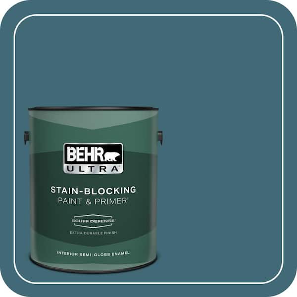 BEHR ULTRA 1 gal. #PMD-45 Teal Mosaic Extra Durable Semi-Gloss Enamel Interior Paint & Primer