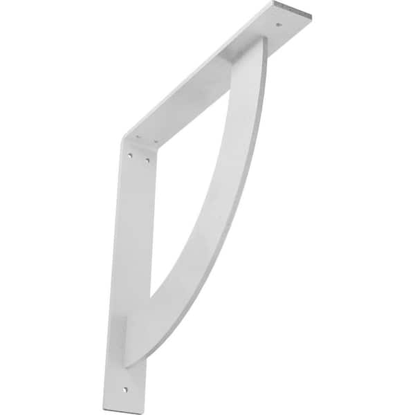 Ekena Millwork 2 in. x 14 in. x 14 in. Steel Hammered White Bulwark Bracket
