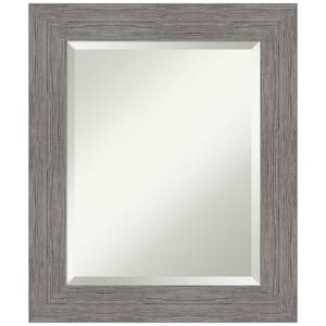 Pinstripe Plank Grey 21.5 in. H x 25.5 in. W Framed Wall Mirror