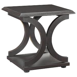 Cappuccino C-Shaped End Table