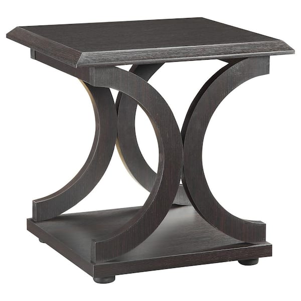 Coaster Cappuccino C-Shaped End Table