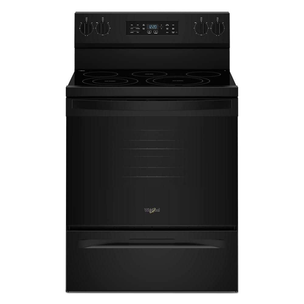 30 in. 5 Burner Elements Freestanding Electric Range in Black with Air Cooking Technology price history on PriceWatchPro