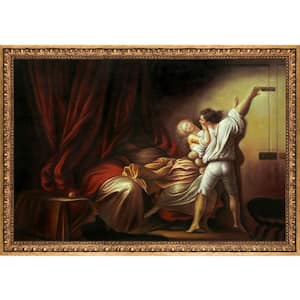 27.5 in. x 39.5 in. "The Bolt c. 1778" by Jean-Honore Fragonard Framed Wall Art