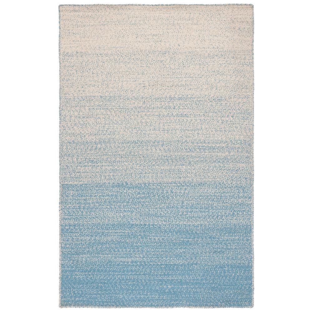 Natural Fiber Ivory/Light Blue 5 ft. x 8 ft. Gradient Woven Area Rug price history on PriceWatchPro