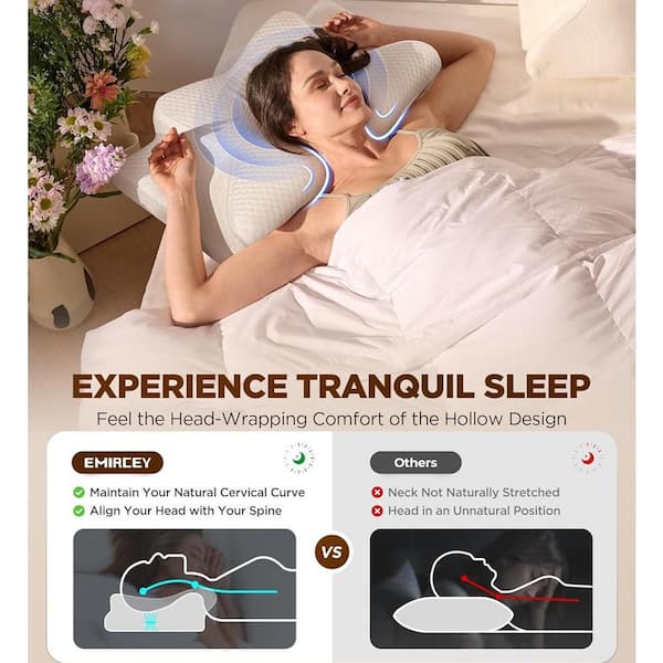 Without Pain Cervical Neck Cooling Pillow for Sleeping, Ergonomic