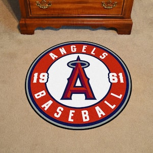 Los Angeles Angels Red 2 ft. x 2 ft. Round Area Rug