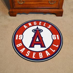 MLB - Los Angeles Angels Retro Collection Baseball Rug - 27in. Diameter -  (1997 Anaheim Angels) - 3'6 Round - 3'6 Round