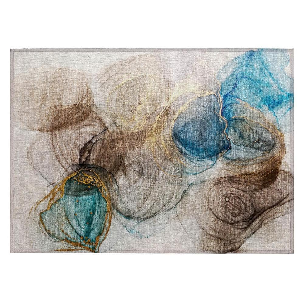 Beige 2 ft. x 3 ft. Abstract Indoor/Outdoor Area Rug price history on PriceWatchPro
