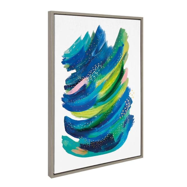 Kate and Laurel Sylvie "Bright Abstract 2 in. by Jessi Raulet of Ettavee Framed Art Print 23 in. x 33 in.