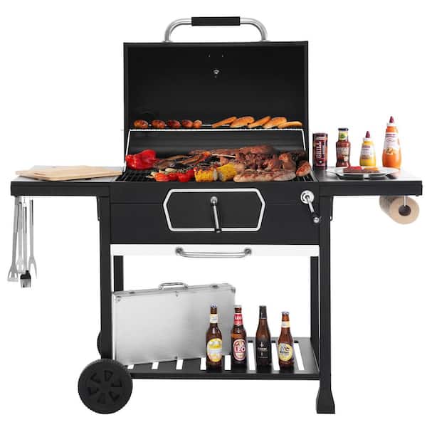 Royal Gourmet Deluxe 30 in. Charcoal Grill, BBQ Smoker Picnic