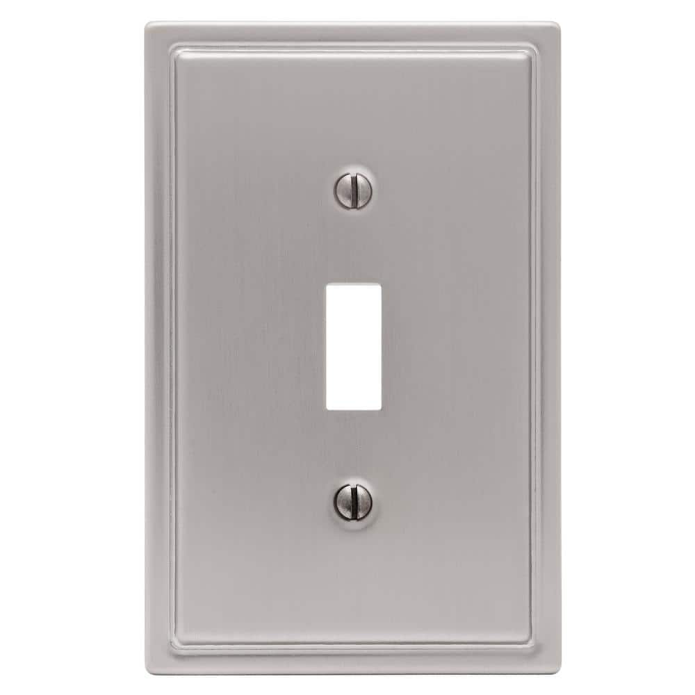 Brushed Nickel Single Toggle Steel Wall Plate