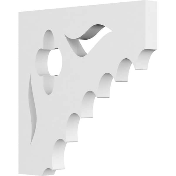Ekena Millwork 5/8 in. W x 12 in. H x 7 in. D PVC Athens Bracket