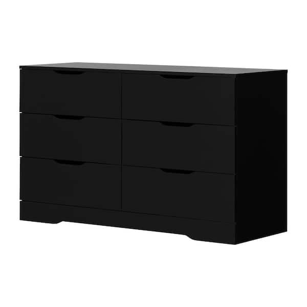 South Shore Holland 6-Drawer Pure Black Dresser