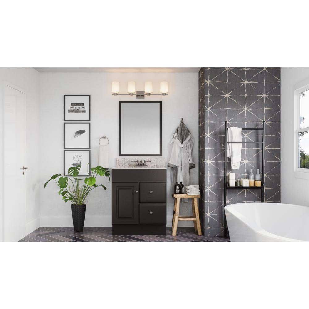 Oslo 34.6" Satin Nickel Energy Star 4-Light LED Vanity