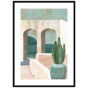 "Sunbaked Archway II" by Flora Kouta 1-Piece Wood Framed Giclee Architecture Art Print 41 in. x 30 in.