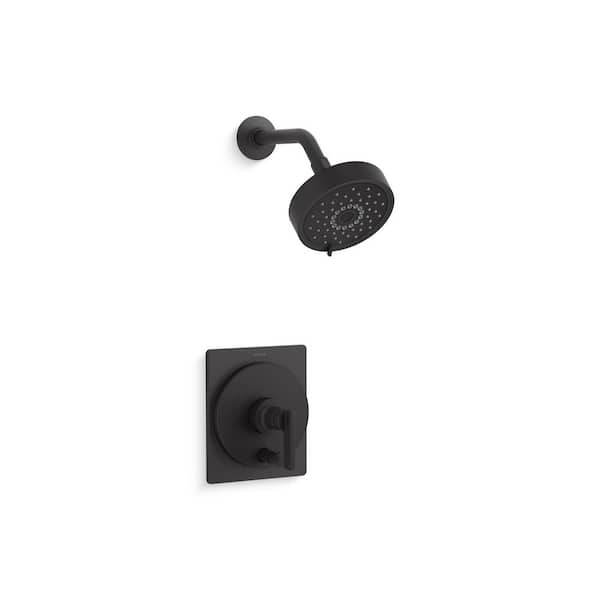 KOHLER Castia By Studio McGee Rite-Temp Shower Trim Kit 2.5 GPM in Matte Black