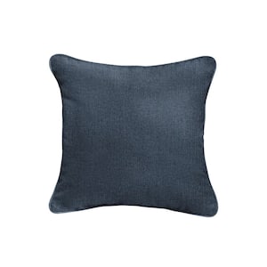 Sorra Home Sunbrella Revive Indigo Square Outdoor Throw Pillow