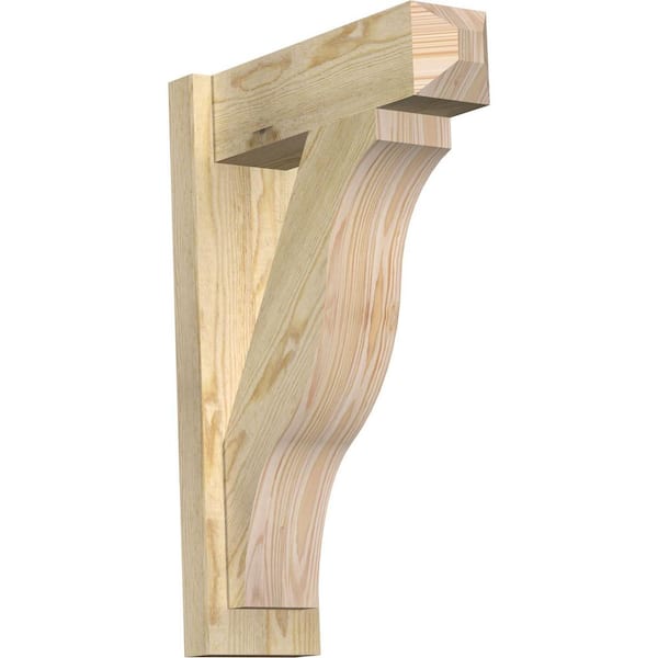 Ekena Millwork 6 in. x 26 in. x 18 in. Douglas Fir Fuston Craftsman Rough Sawn Outlooker