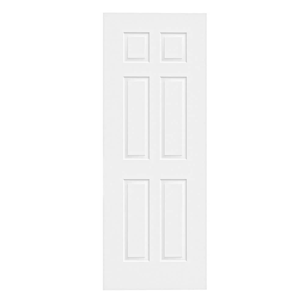 30 in. x 80 in. 6 Panel Molded White Primed Solid Core MDF Composite Interior Door Slab without Hardware price history on PriceWatchPro