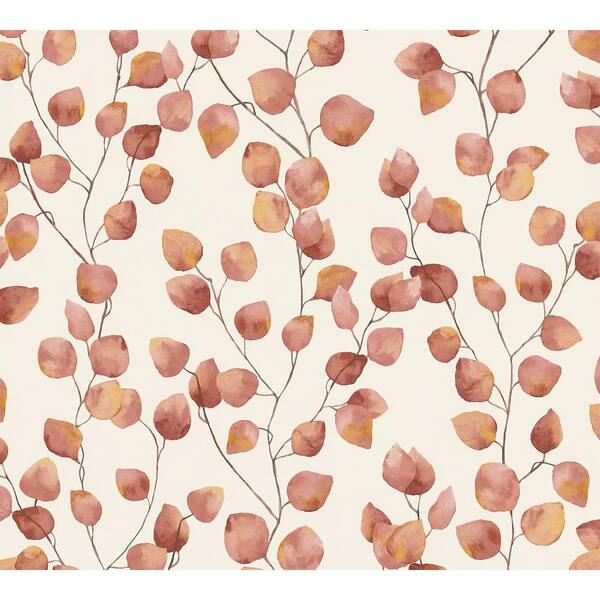 AS CREATION Strippable Hedera Rust Painterly Vine Wallpaper
