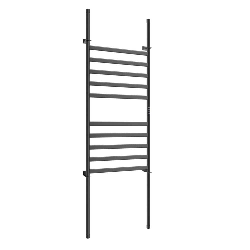 LD1105 10-Bar Wall-Leaning Plug-In Electric Towel Warmer Rack in Matte Black Stainless Steel price history on PriceWatchPro