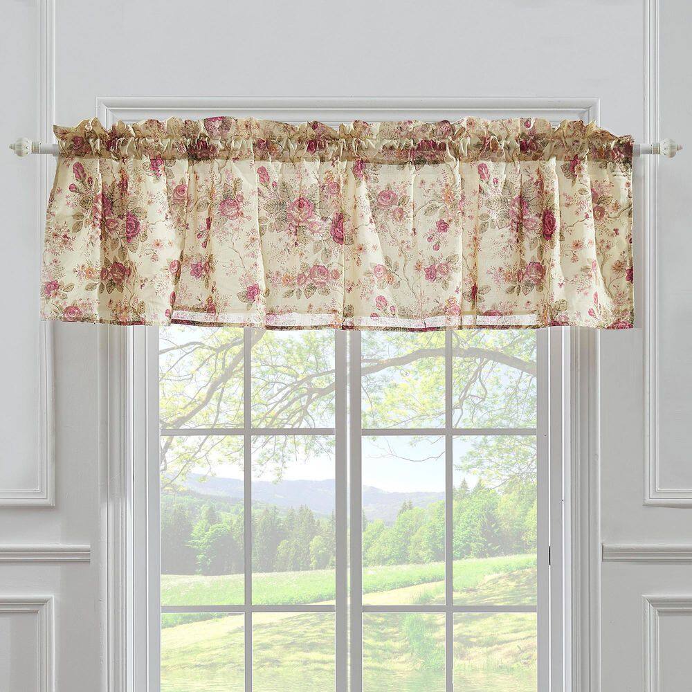 Multi Patterned Valance Antique Rose 19 in. L Cotton Valance in Multi GL-WB0429V - The Home Depot