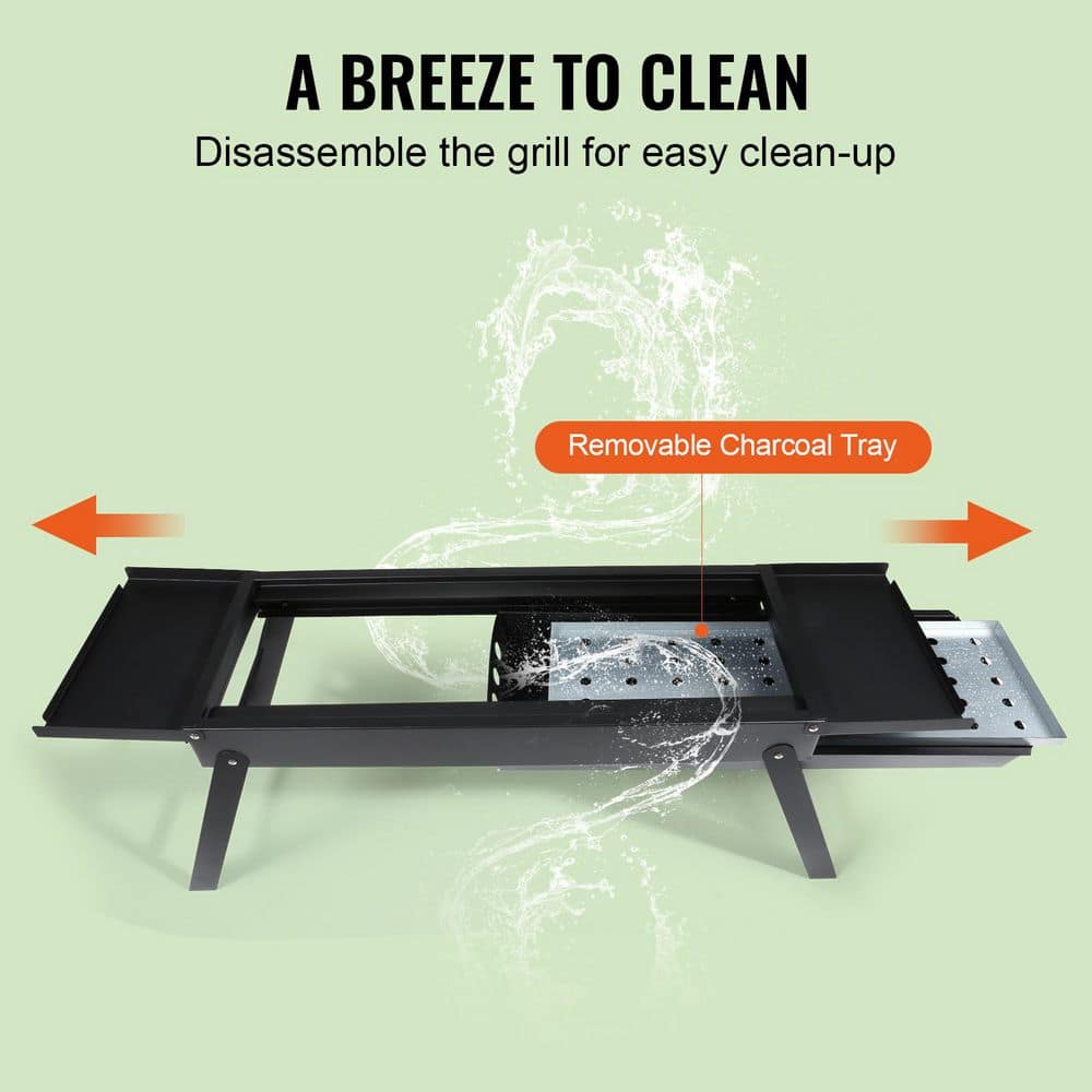 VEVOR 23'' Black Stainless Steel Portable Charcoal Grill