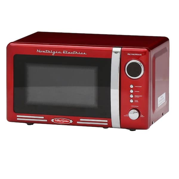 Nostalgia Retro Series 0.7 cu. ft. Countertop Microwave Oven in Red