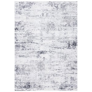 Amelia Doormat 3 ft. x 5 ft. Ivory/Gray Abstract Distressed Area Rug
