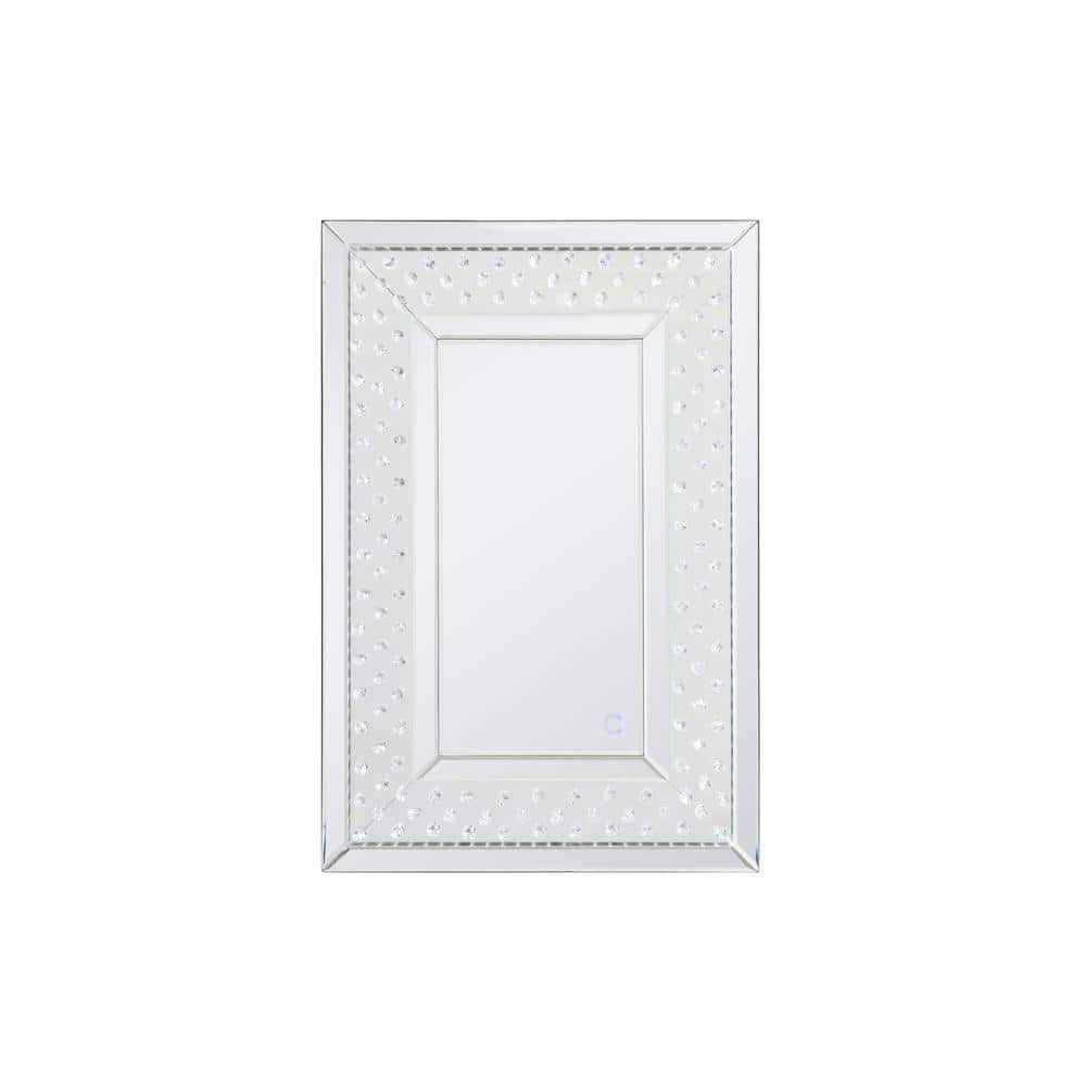 Timeless Home 20 in. W x 30 in. H Contemporary Rectangular Iron Framed LED 