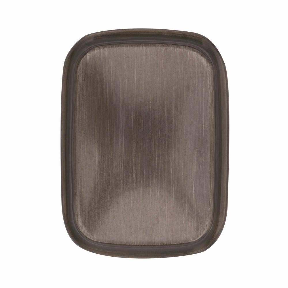 Gunmetal Rectangular Cabinet Knob with Mounting Hardware